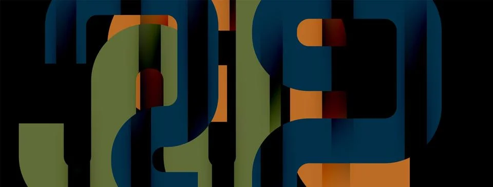 Dynamic waves, flowing lines, stripes vector geometric elements minimal pattern Stock Illustration