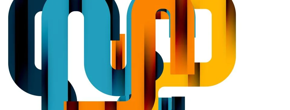 Dynamic waves, flowing lines, stripes vector geometric elements minimal pattern Stock Illustration