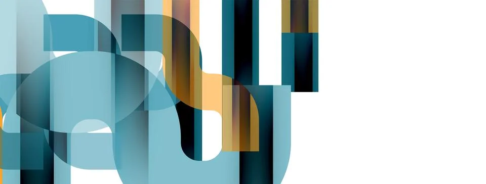 Dynamic waves, flowing lines, stripes vector geometric elements minimal pattern Illustrazione stock