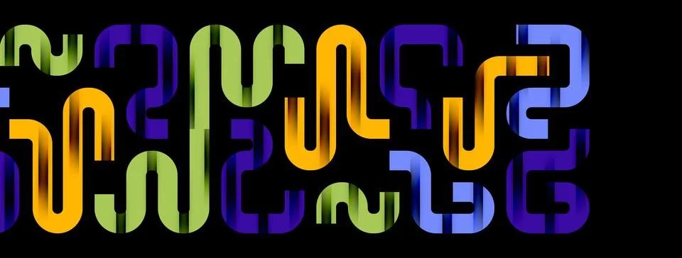 Dynamic waves, flowing lines, stripes vector geometric elements minimal pattern Stock Illustration