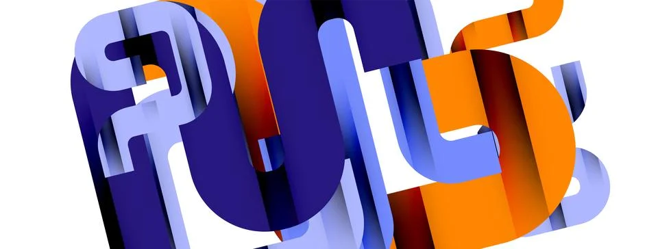 Dynamic waves, flowing lines, stripes vector geometric elements minimal pattern Stock Illustration