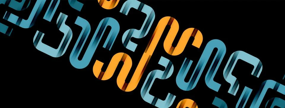 Dynamic waves, flowing lines, stripes vector geometric elements minimal pattern 스톡 일러스트