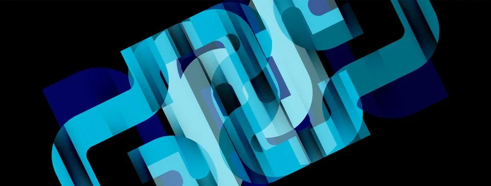 Dynamic waves, flowing lines, stripes vector geometric elements minimal pattern Stock Illustration