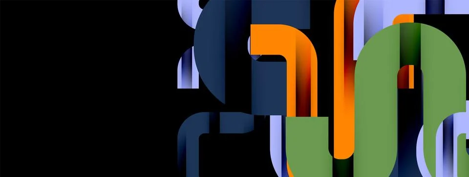 Dynamic waves, flowing lines, stripes vector geometric elements minimal pattern 스톡 일러스트