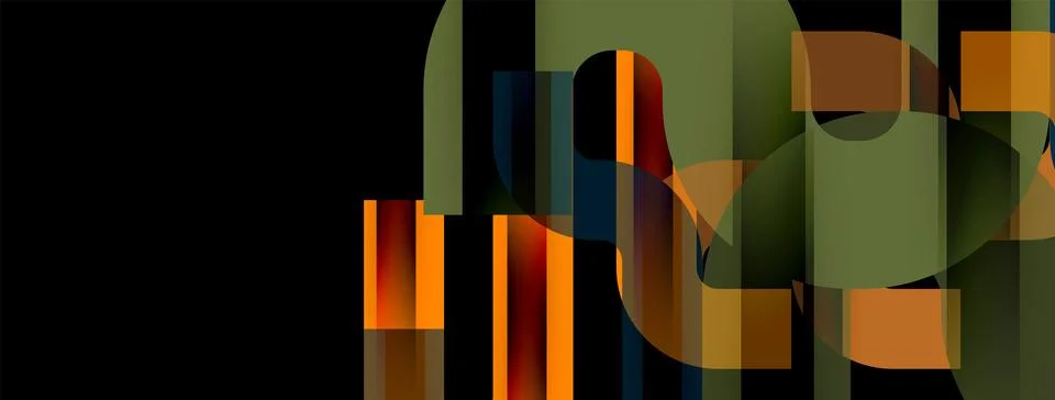 Dynamic waves, flowing lines, stripes vector geometric elements minimal pattern Stock Illustration