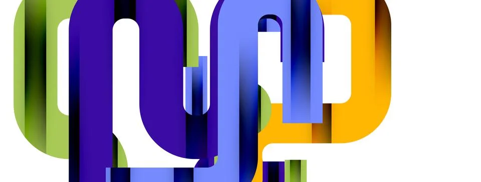 Dynamic waves, flowing lines, stripes vector geometric elements minimal pattern Illustrazione stock