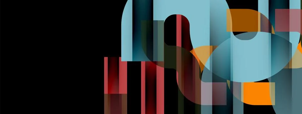 Dynamic waves, flowing lines, stripes vector geometric elements minimal pattern Illustrazione stock