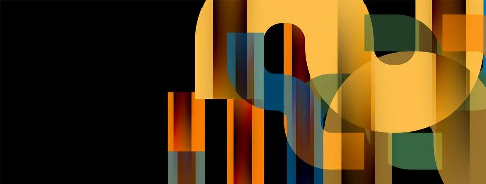 Dynamic waves, flowing lines, stripes vector geometric elements minimal pattern Illustrazione stock