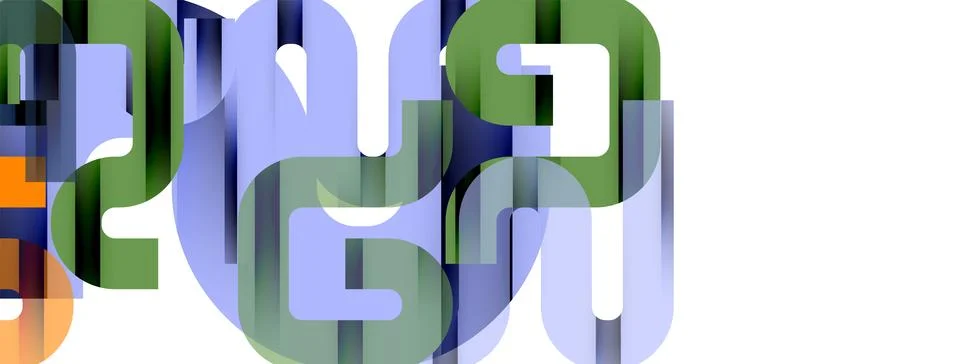 Dynamic waves, flowing lines, stripes vector geometric elements minimal pattern Illustrazione stock