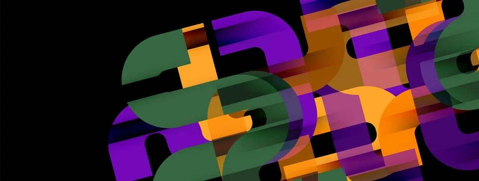 Dynamic waves, flowing lines, stripes vector geometric elements minimal pattern Stock Illustration