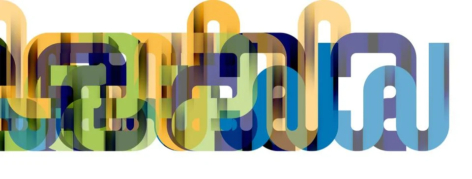 Dynamic waves, flowing lines, stripes vector geometric elements minimal pattern Illustrazione stock