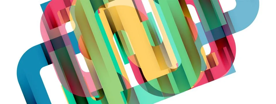 Dynamic waves, flowing lines, stripes vector geometric elements minimal pattern 스톡 일러스트