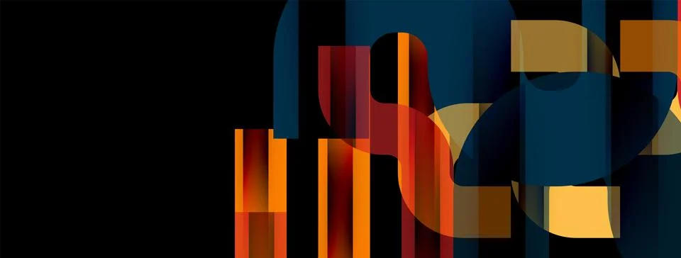 Dynamic waves, flowing lines, stripes vector geometric elements minimal pattern Illustrazione stock