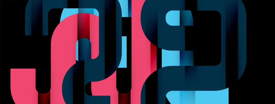 Dynamic waves, flowing lines, stripes vector geometric elements minimal pattern イラスト素材