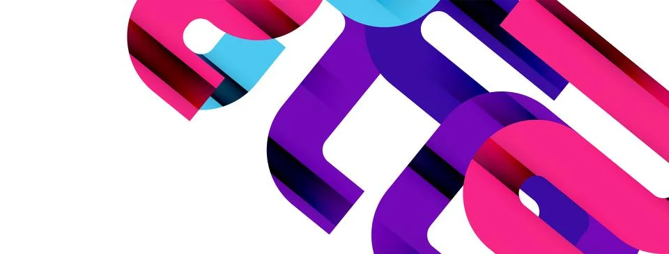 Dynamic waves, flowing lines, stripes vector geometric elements minimal pattern 스톡 일러스트