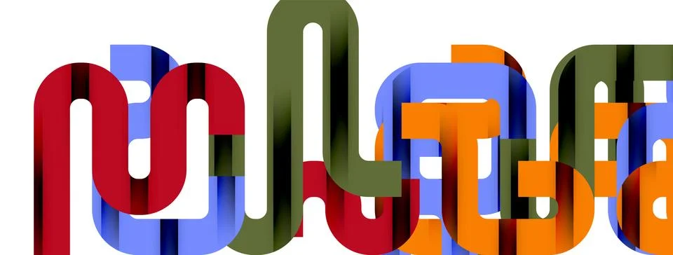 Dynamic waves, flowing lines, stripes vector geometric elements minimal pattern 스톡 일러스트