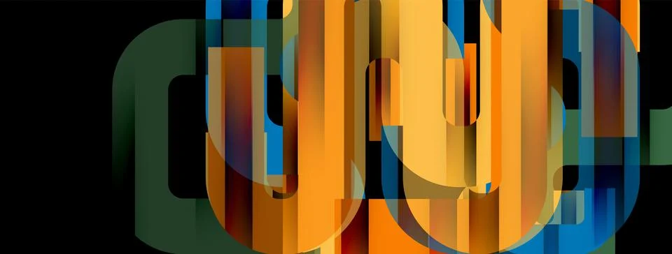 Dynamic waves, flowing lines, stripes vector geometric elements minimal pattern Illustrazione stock