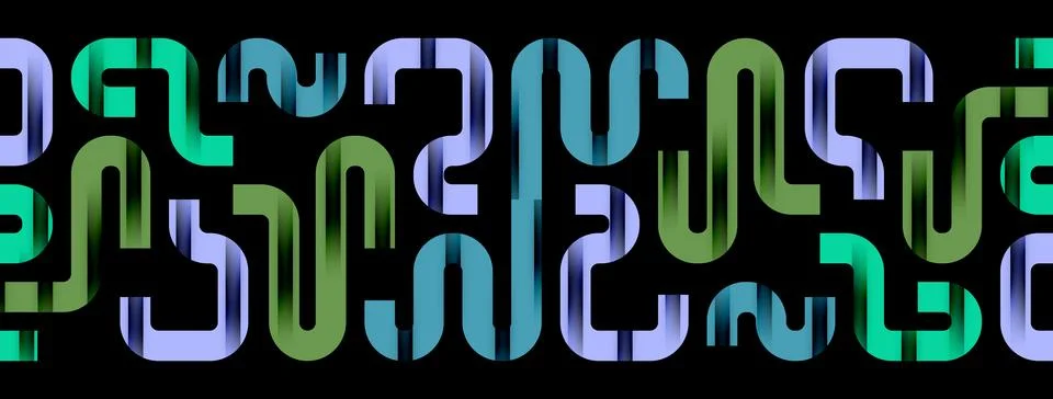 Dynamic waves, flowing lines, stripes vector geometric elements minimal pattern Illustrazione stock