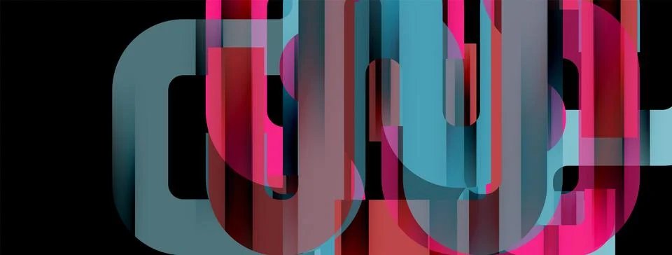 Dynamic waves, flowing lines, stripes vector geometric elements minimal pattern Illustrazione stock