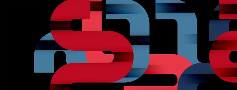 Dynamic waves, flowing lines, stripes vector geometric elements minimal pattern Illustrazione stock