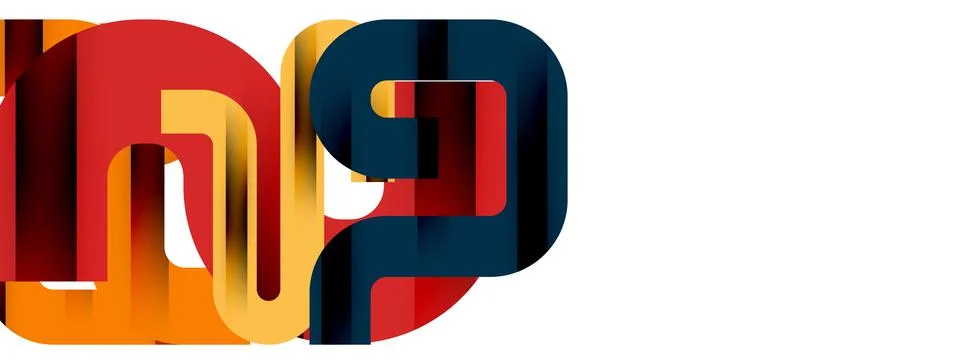 Dynamic waves, flowing lines, stripes vector geometric elements minimal pattern Illustrazione stock