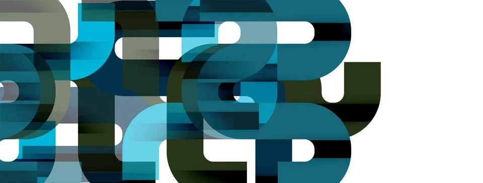 Dynamic waves, flowing lines, stripes vector geometric elements minimal pattern Illustrazione stock