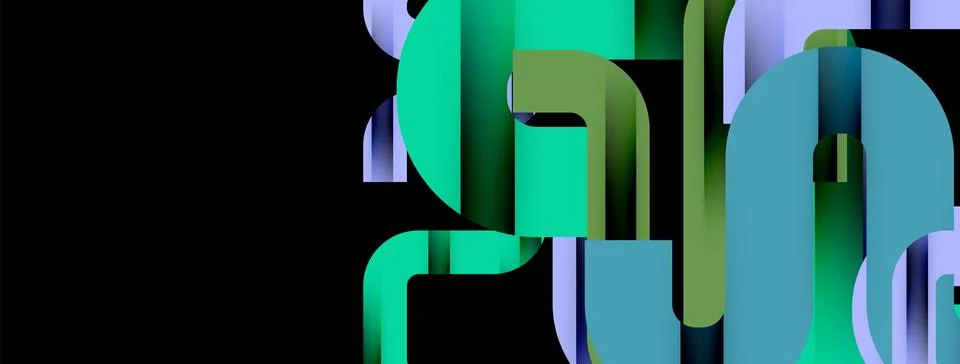 Dynamic waves, flowing lines, stripes vector geometric elements minimal pattern 스톡 일러스트