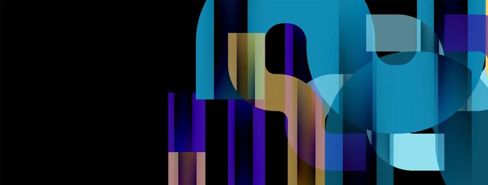 Dynamic waves, flowing lines, stripes vector geometric elements minimal pattern Illustrazione stock