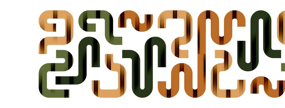 Dynamic waves, flowing lines, stripes vector geometric elements minimal pattern Illustrazione stock