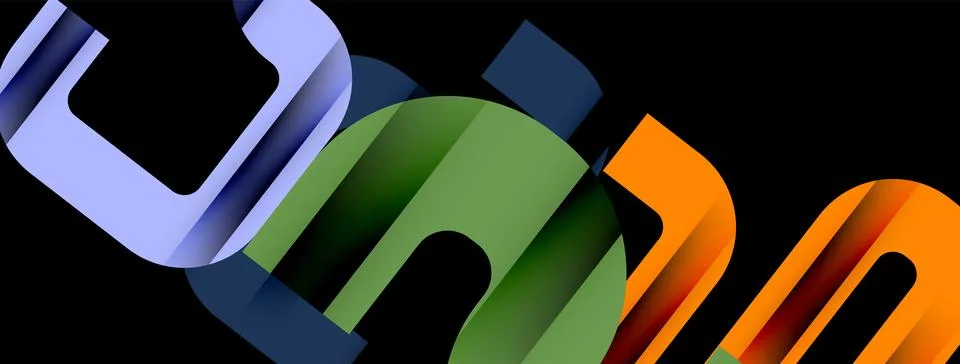 Dynamic waves, flowing lines, stripes vector geometric elements minimal pattern Illustrazione stock