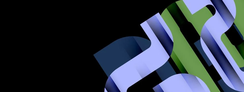 Dynamic waves, flowing lines, stripes vector geometric elements minimal pattern Illustrazione stock