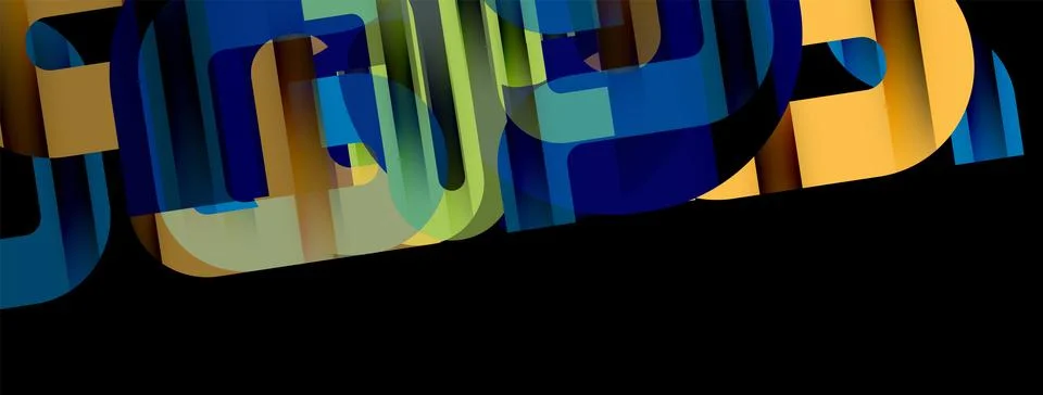 Dynamic waves, flowing lines, stripes vector geometric elements minimal pattern Illustrazione stock