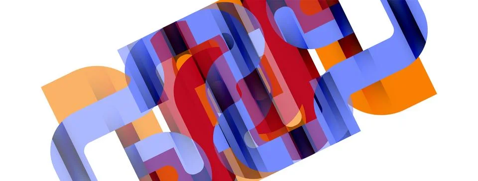 Dynamic waves, flowing lines, stripes vector geometric elements minimal pattern Illustrazione stock