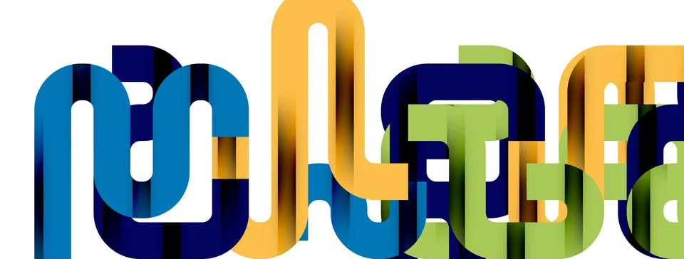 Dynamic waves, flowing lines, stripes vector geometric elements minimal pattern Stock Illustration