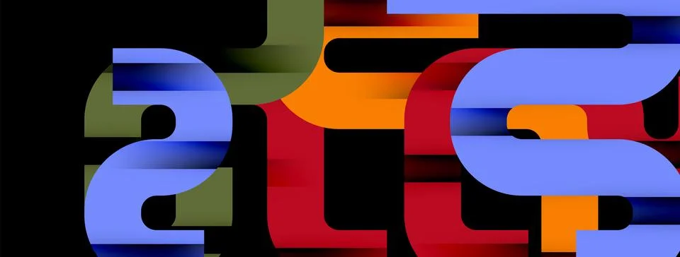 Dynamic waves, flowing lines, stripes vector geometric elements minimal pattern イラスト素材