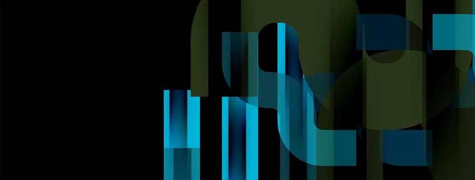 Dynamic waves, flowing lines, stripes vector geometric elements minimal pattern Illustrazione stock