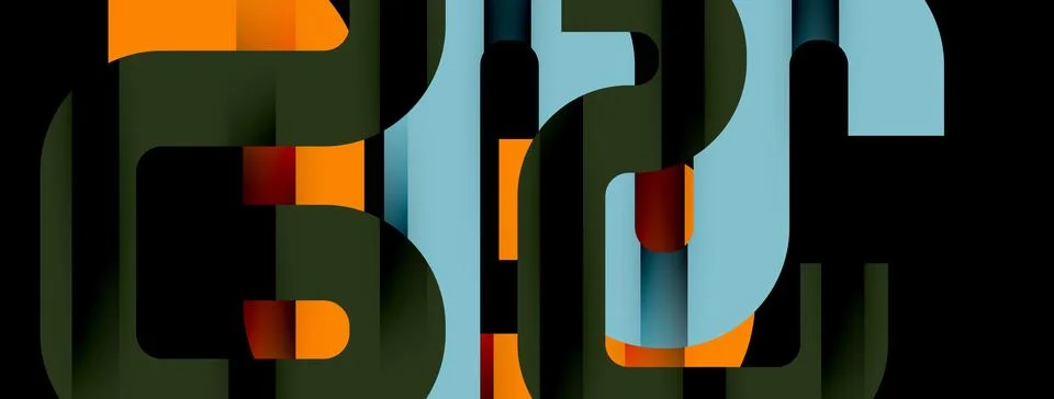 Dynamic waves, flowing lines, stripes vector geometric elements minimal pattern イラスト素材