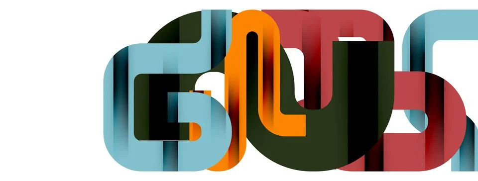 Dynamic waves, flowing lines, stripes vector geometric elements minimal pattern 스톡 일러스트