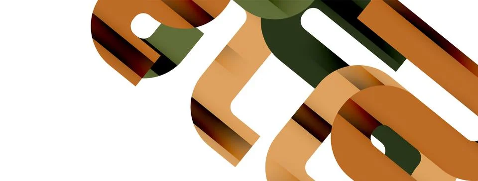 Dynamic waves, flowing lines, stripes vector geometric elements minimal pattern Illustrazione stock