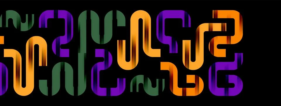 Dynamic waves, flowing lines, stripes vector geometric elements minimal pattern 스톡 일러스트