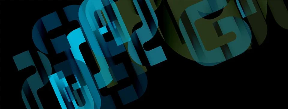 Dynamic waves, flowing lines, stripes vector geometric elements minimal pattern Illustrazione stock