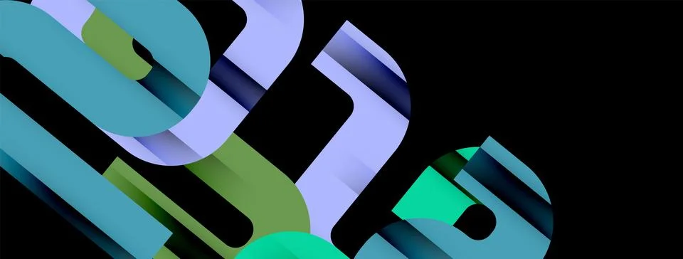 Dynamic waves, flowing lines, stripes vector geometric elements minimal pattern 스톡 일러스트