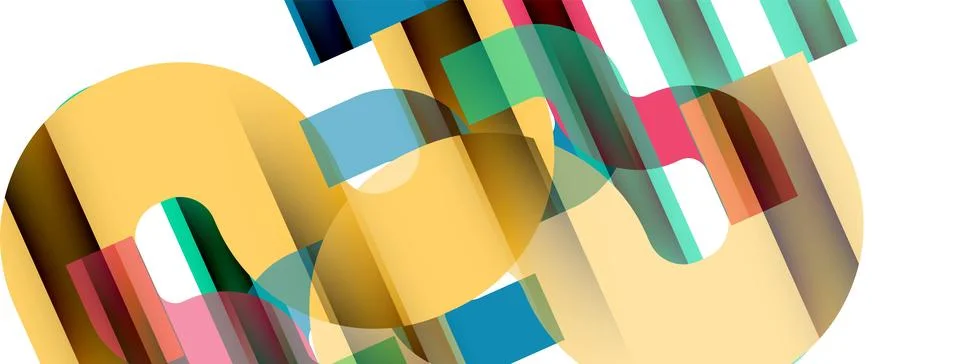 Dynamic waves, flowing lines, stripes vector geometric elements minimal pattern Illustrazione stock