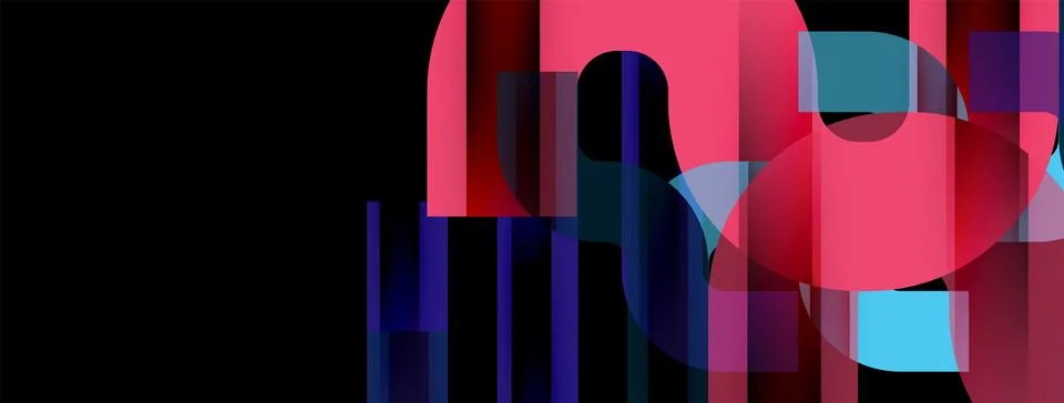 Dynamic waves, flowing lines, stripes vector geometric elements minimal pattern Illustrazione stock