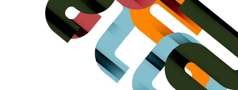 Dynamic waves, flowing lines, stripes vector geometric elements minimal pattern イラスト素材