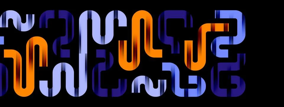 Dynamic waves, flowing lines, stripes vector geometric elements minimal pattern イラスト素材