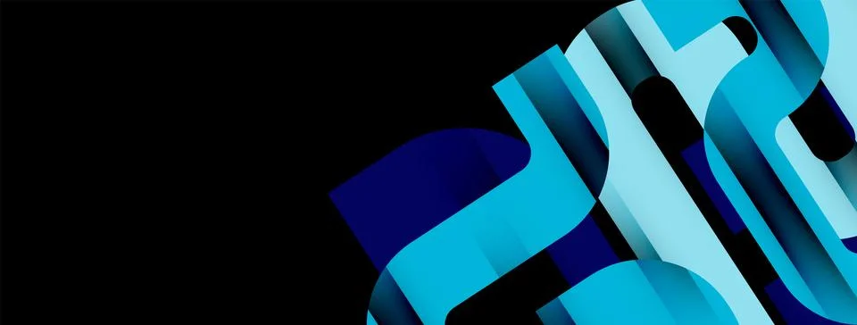 Dynamic waves, flowing lines, stripes vector geometric elements minimal pattern Illustrazione stock