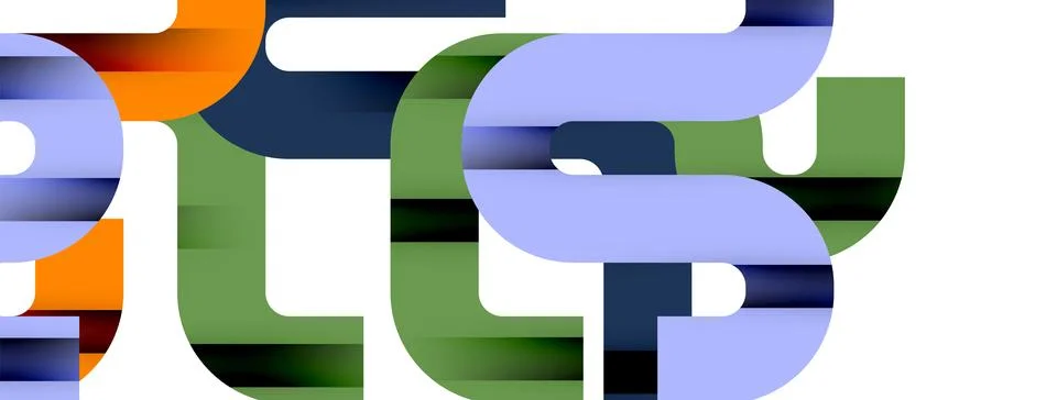 Dynamic waves, flowing lines, stripes vector geometric elements minimal pattern 스톡 일러스트