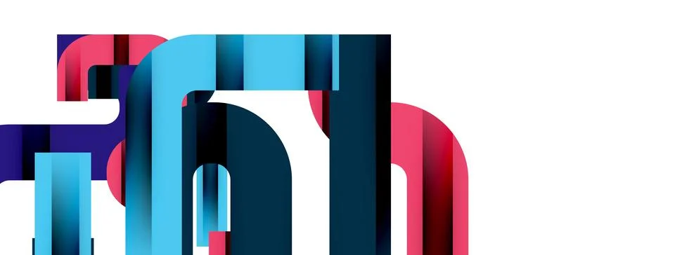 Dynamic waves, flowing lines, stripes vector geometric elements minimal pattern Illustrazione stock