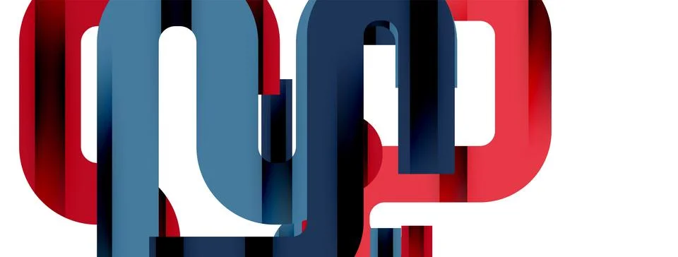 Dynamic waves, flowing lines, stripes vector geometric elements minimal pattern 库存插图